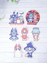 Load image into Gallery viewer, Blue Dog Halloween Sticker Pack
