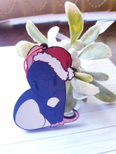Load image into Gallery viewer, Dark Blue Rat - Wood 2.5" Ornament Charm