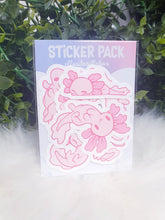 Load image into Gallery viewer, Axolotl Pink Sticker Pack