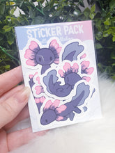 Load image into Gallery viewer, Axolotl Black Sticker Pack