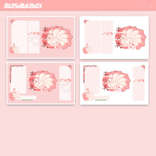 Load image into Gallery viewer, Pink Kitsune Themed Desktop Background Wallpaper Set - Print At Home