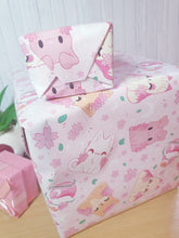 Load image into Gallery viewer, Sakura Animals Wrapping Paper