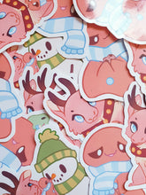 Load image into Gallery viewer, Reindeer & Gingerbread Man Stickers