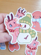 Load image into Gallery viewer, Reindeer & Gingerbread Man Stickers