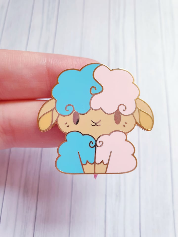 Pink & Blue Sheep Pin