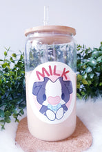 Load image into Gallery viewer, Cow Milk Can Glass