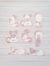 Load image into Gallery viewer, Rats Cream/Light Grey Sticker Pack