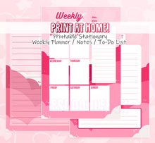 Load image into Gallery viewer, Pink Moon & Stars - Digital Stationary Set