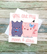 Load image into Gallery viewer, Gengar / Clefable Valentines Card
