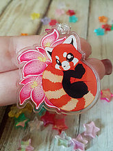 Load image into Gallery viewer, Red Panda Clear 2in Acrylic Charm