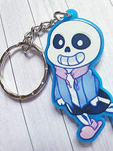 Load image into Gallery viewer, Sans 2in Blue Acrylic Charm