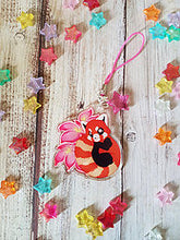 Load image into Gallery viewer, Red Panda Clear 2in Acrylic Charm