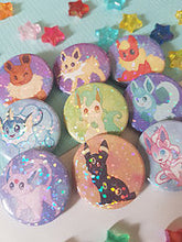 Load image into Gallery viewer, Glitter Eeveelution Button Badges