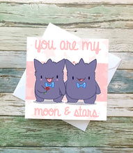 Load image into Gallery viewer, Gengar / Clefable Valentines Card