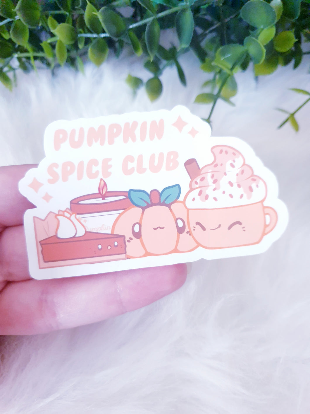 Pumpkin Spice Club White Sticker