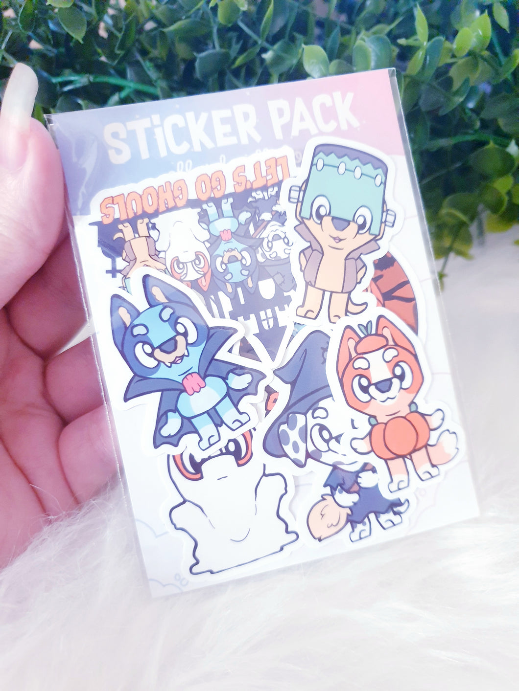 Blue Dog Halloween Sticker Pack