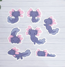 Load image into Gallery viewer, Axolotl Black Sticker Pack
