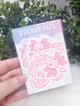 Load image into Gallery viewer, Axolotl Pink Sticker Pack
