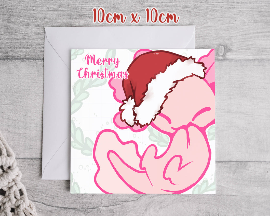 Axolotl Christmas Greeting Card