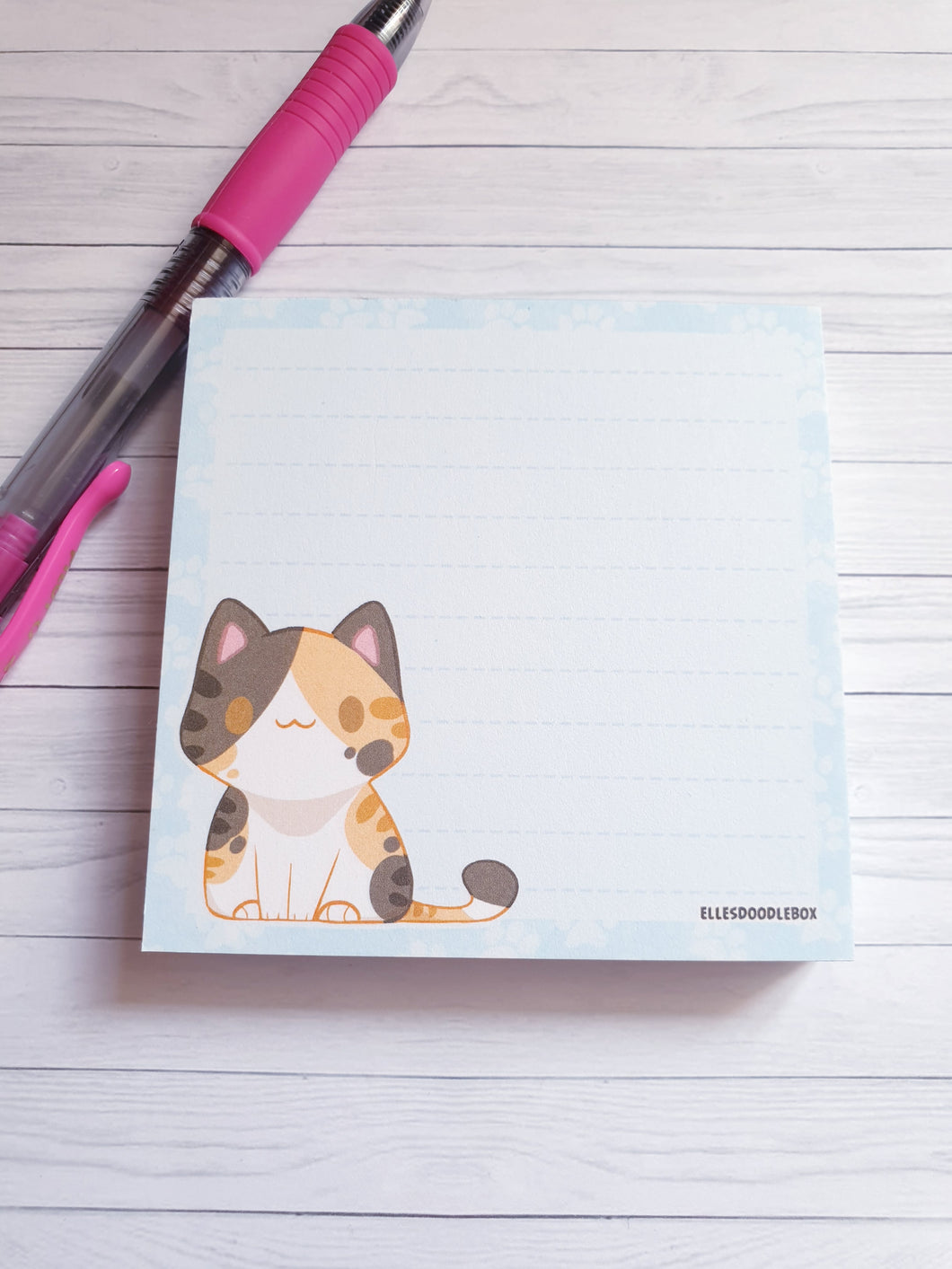 Cat Calico Square Memopad