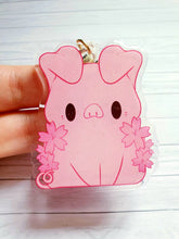 Load image into Gallery viewer, Pig Glitter 2.5&quot; Acrylic Charm

