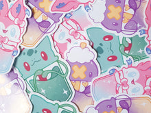 Load image into Gallery viewer, P o k e Bubble Tea Stickers

