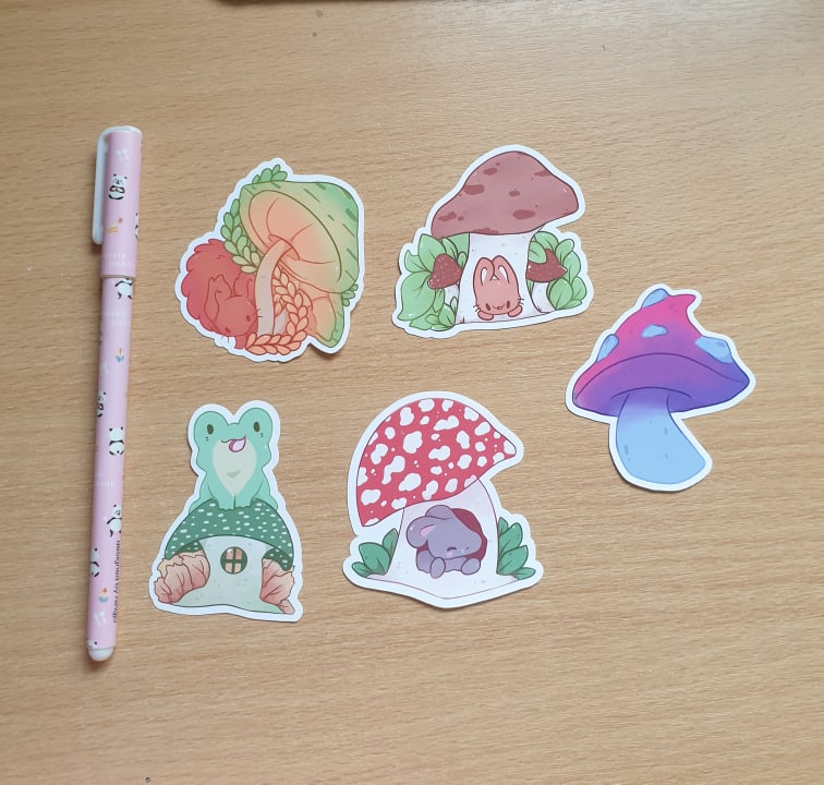 Mushroom Animals Stickers