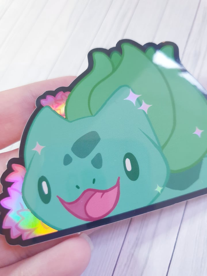 B u l b a s a u r - Peeker Hologrpahic Vinyl Sticker
