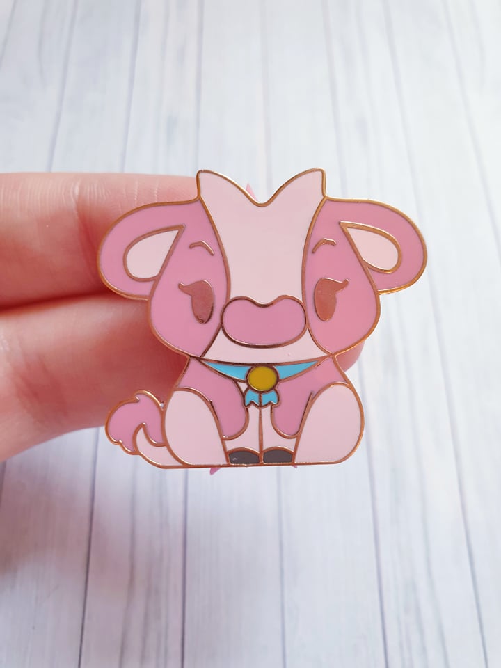 Pink / Pink Cow Pin