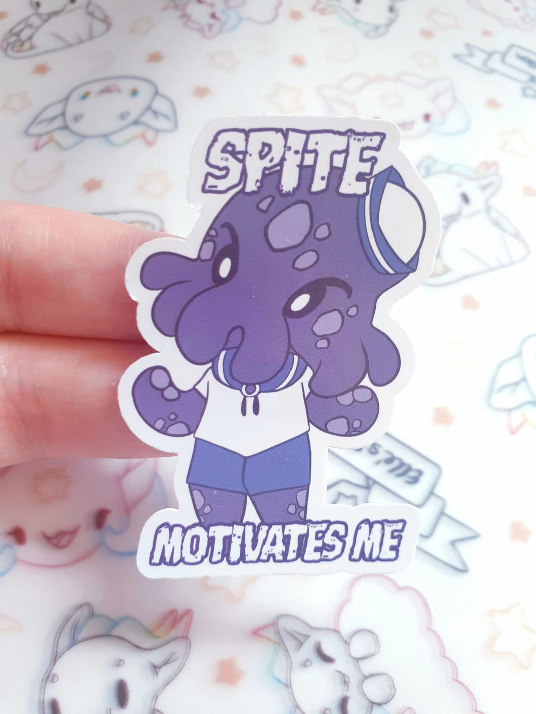 Cthulu Sticker 'Spite Motivates Me'