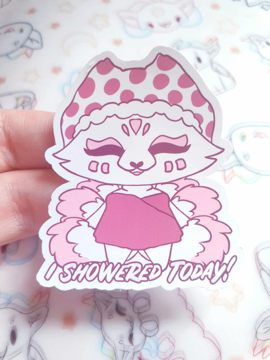 Kitsune Sticker 'I Showered Today'