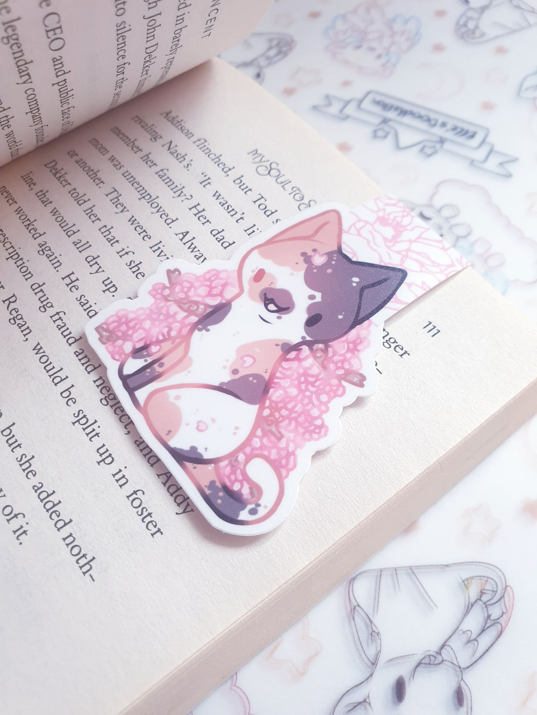 Calico Cat Magnetic Bookmark