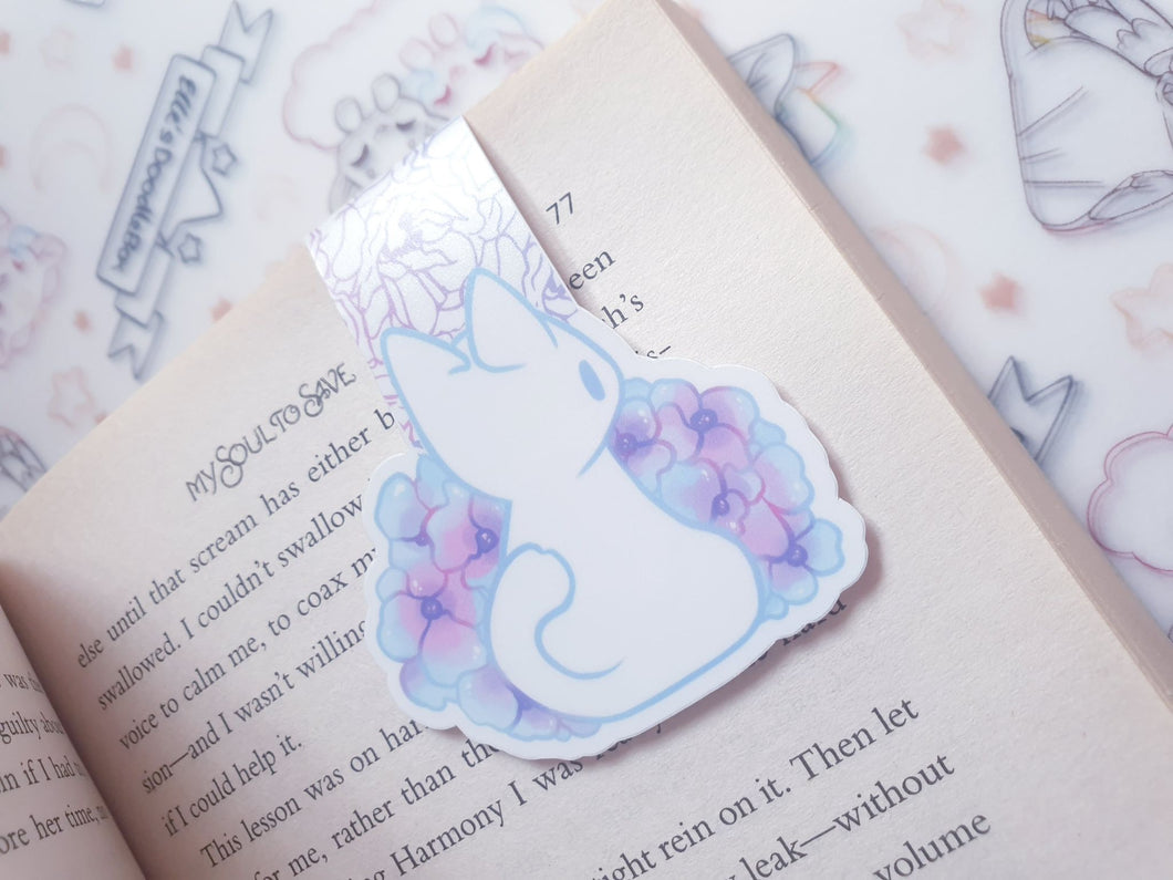 White Cat Magnetic Bookmark