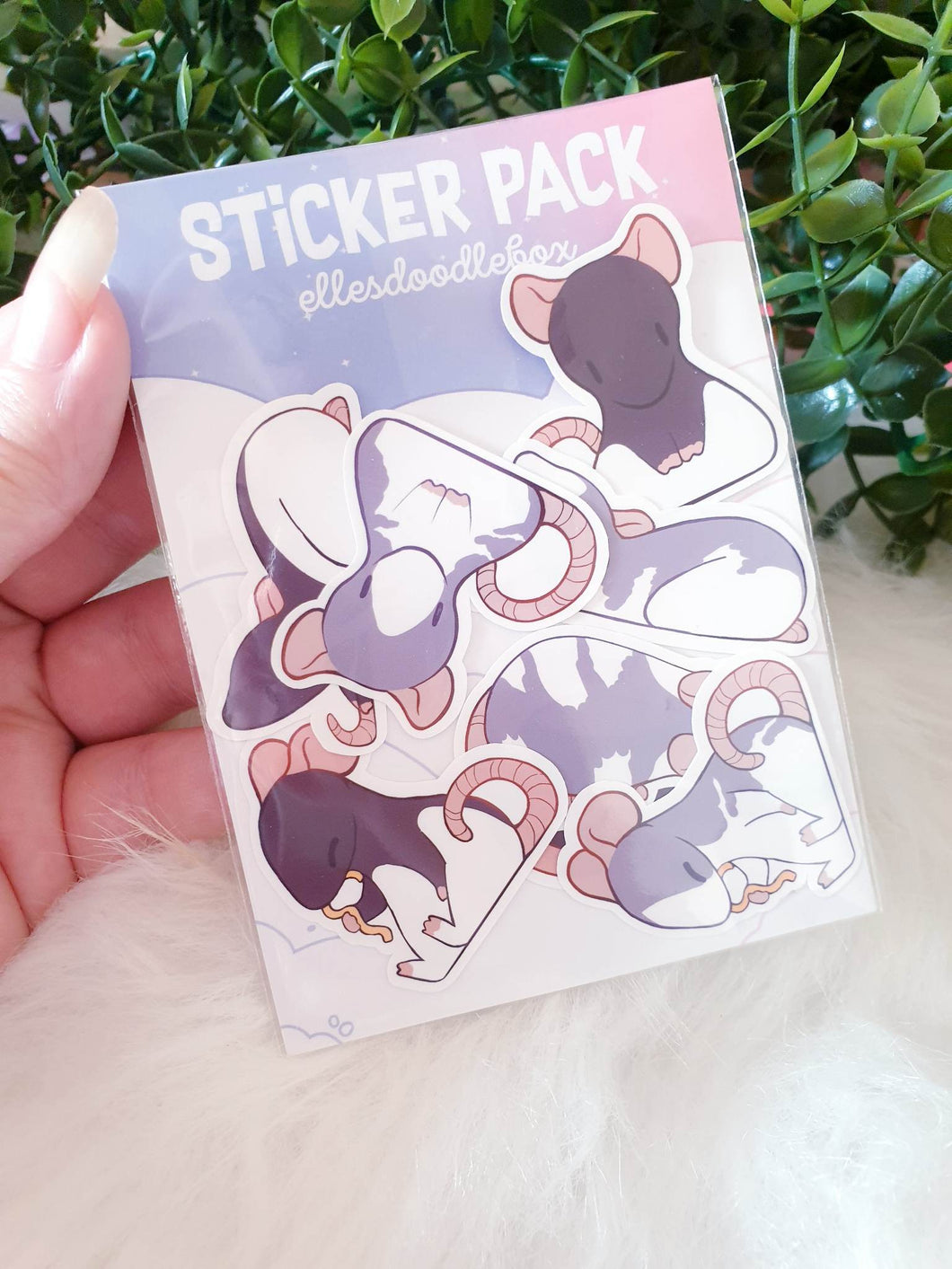Rats Black/Grey Sticker Pack