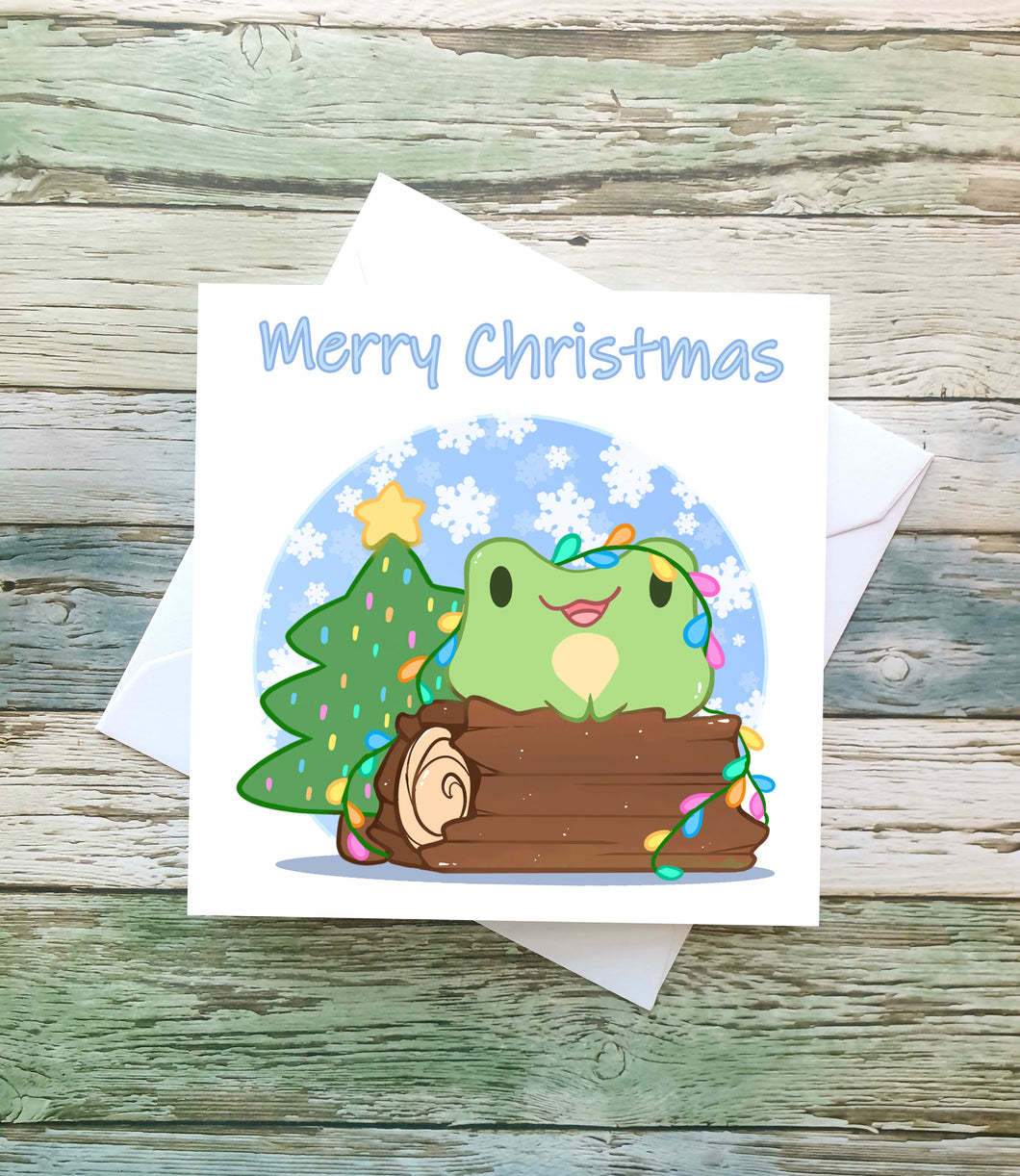 Frog Christmas Greeting Card