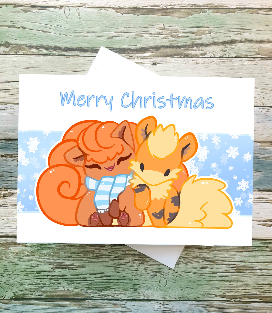 Vulpix and Growlithe 2 Greeting Card