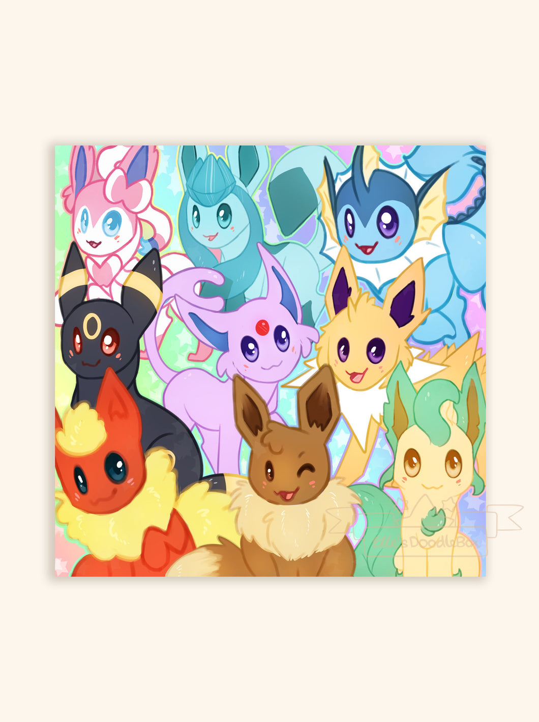 Eeveelutions Square Print