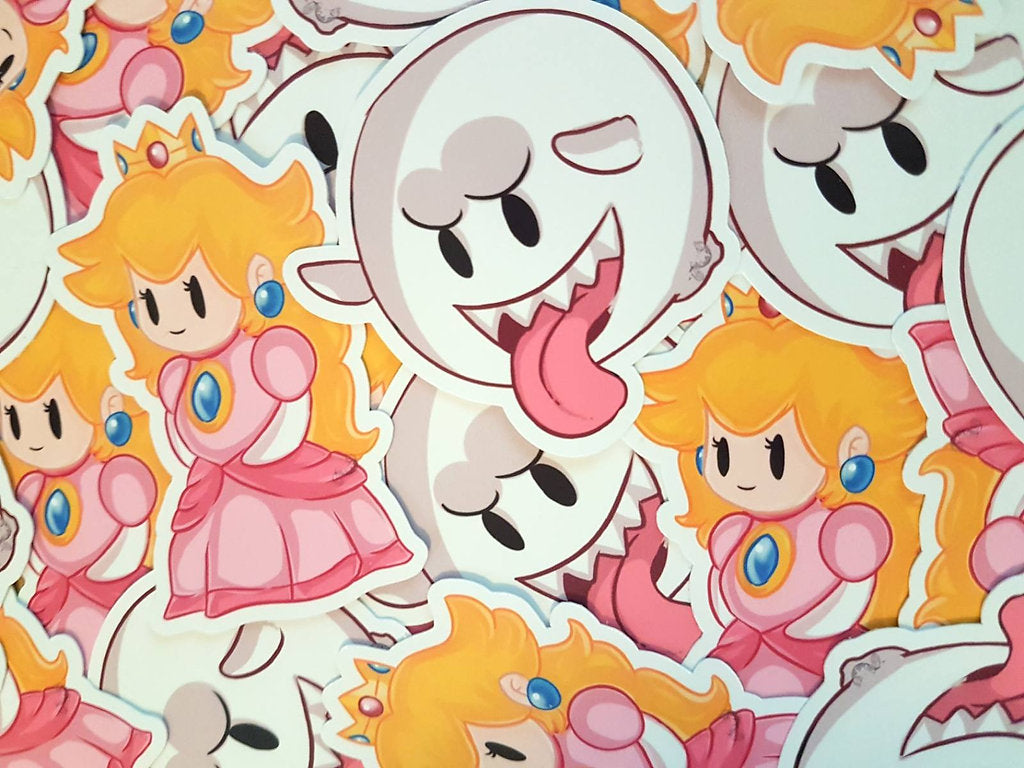 Princess Peach Boo Sticker