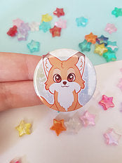 Fox Pin Badge Button