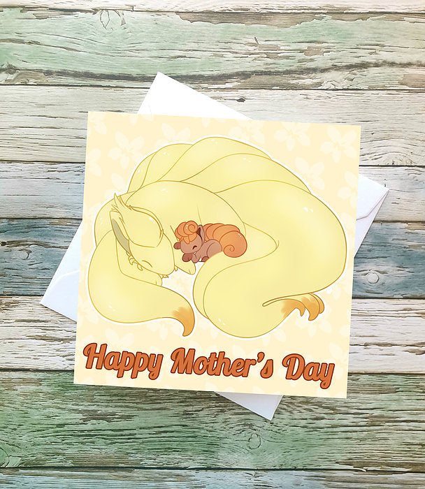Ninetails & Vulpix Mothers Card