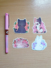 Load image into Gallery viewer, Cat Flower Stickers
