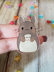 Totoro Clear 2in Acrylic Charm