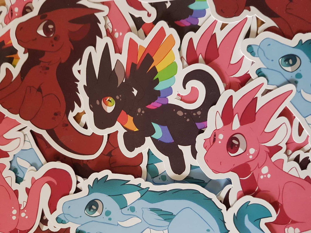 Dragon Chibi Sticker Set