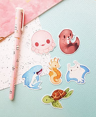 Sea Creatures Sticker Pack