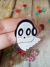 Napstablook Clear 2in Acrylic Charm
