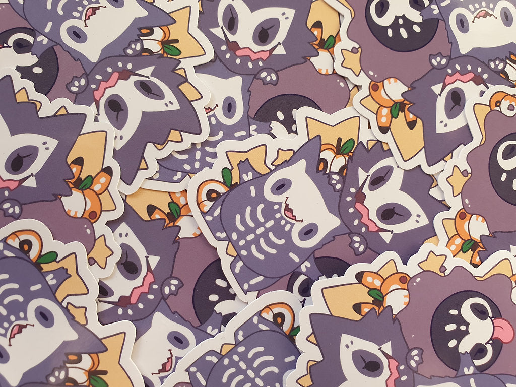 Gengar Evolution Skeleton Sticker