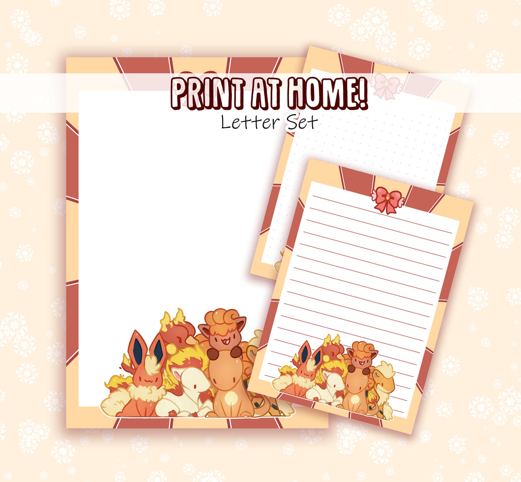 Fire Digital Letter Set